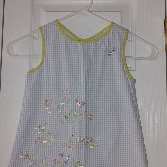 Gymboree gingham embroidered bird and design spring summer dress - Picture 3 of 7